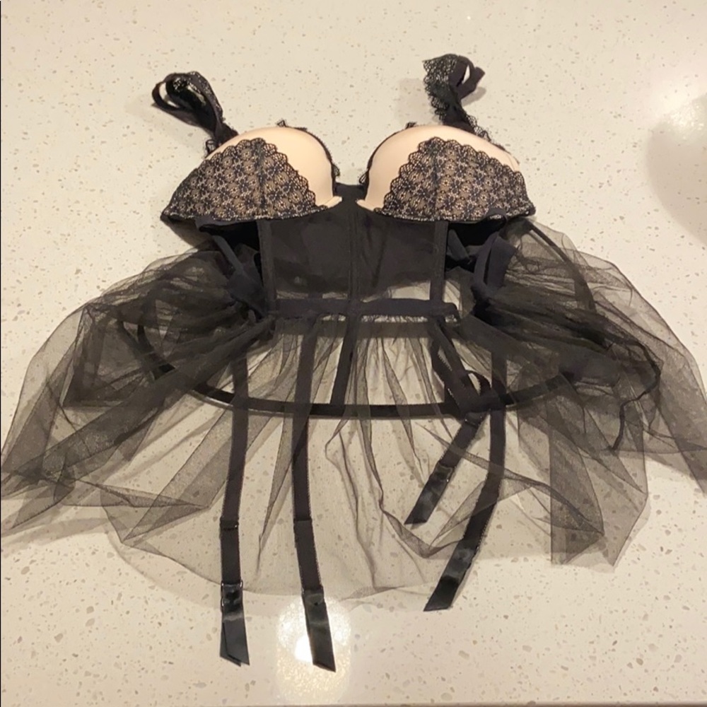 Black corset lingerie